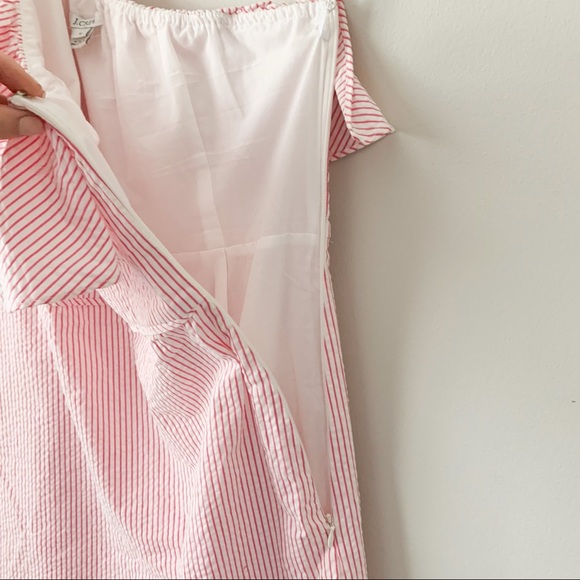 J.Crew One Shoulder Ruffle Seersucker Dress - Picture 9 of 15